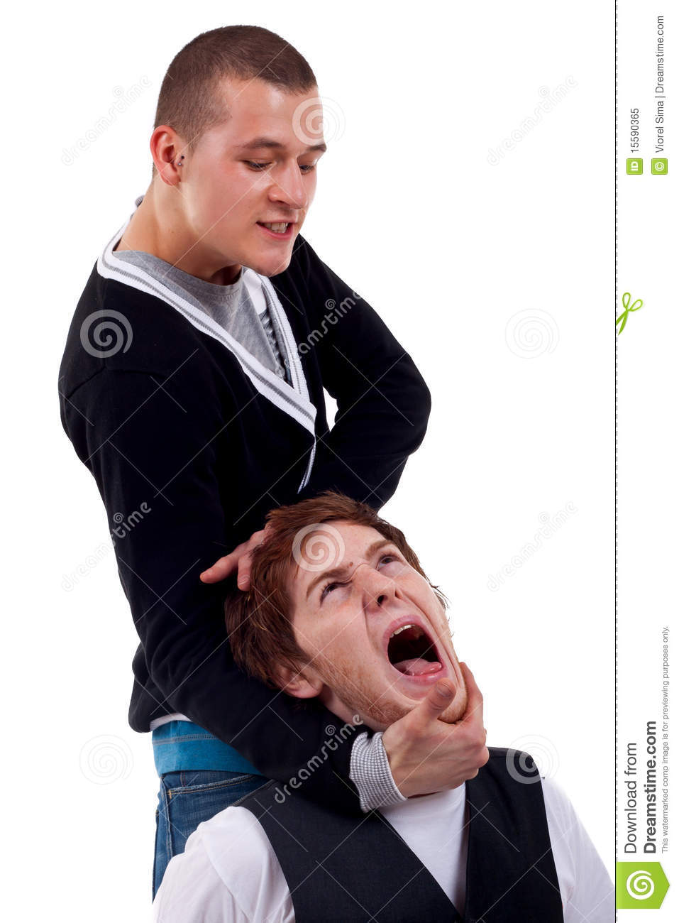 Two Men Fighting