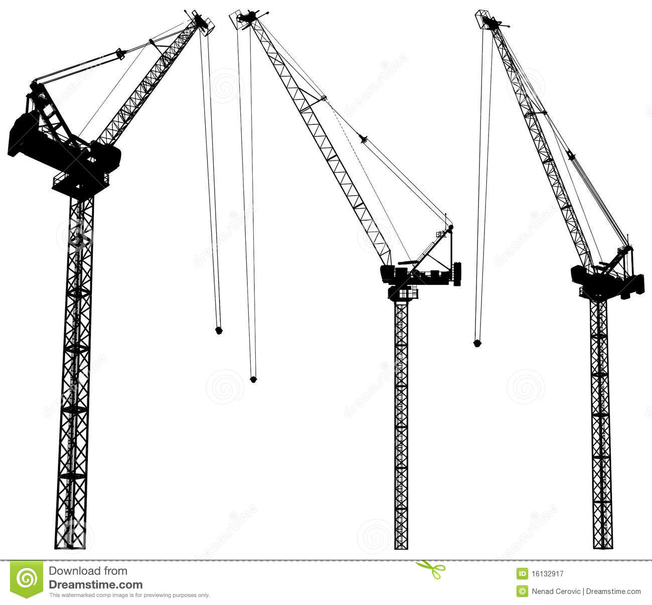 Vector Construction Crane