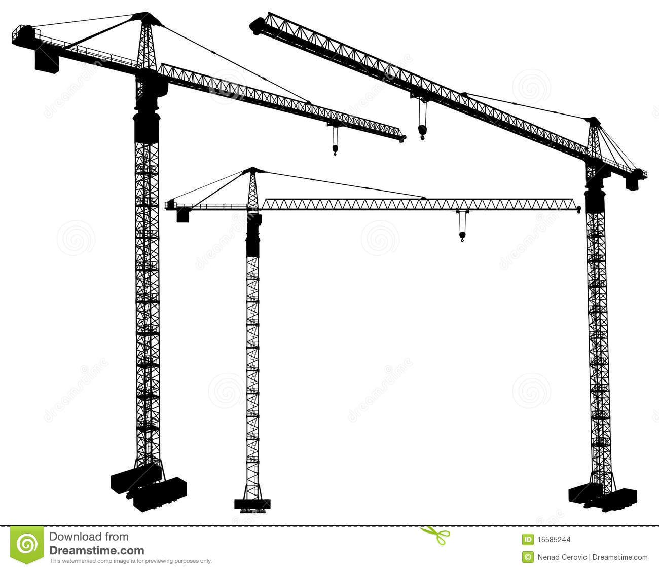 Vector Construction Crane