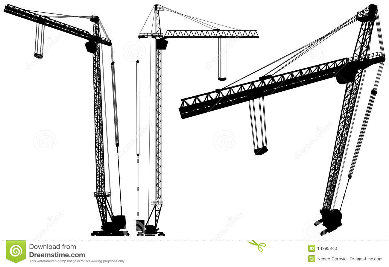 Vector Construction Crane