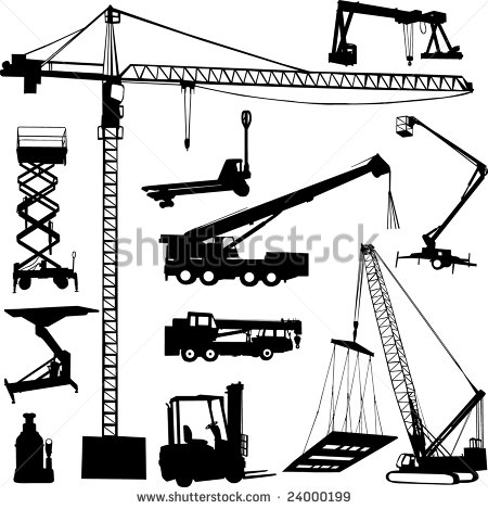 Vector Construction Crane