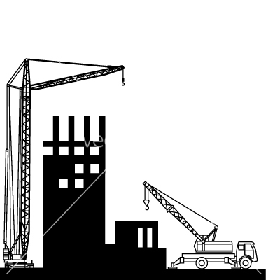 Vector Construction Crane
