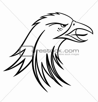 Vector Eagle Head Silhouette