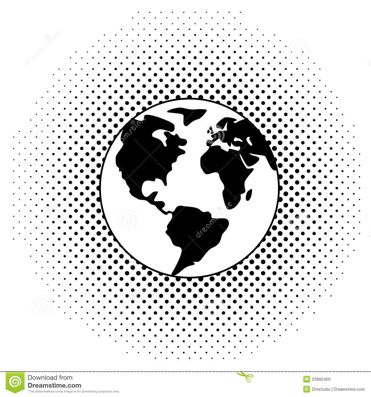 Vector Earth Black and White