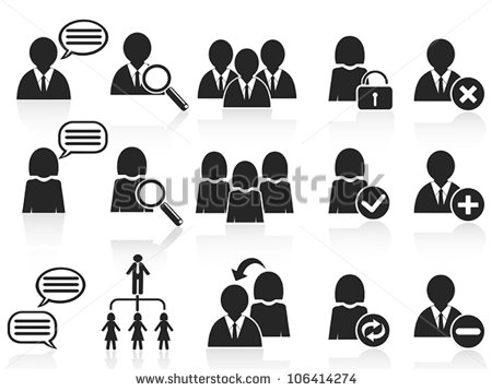 Vector People Icons Black