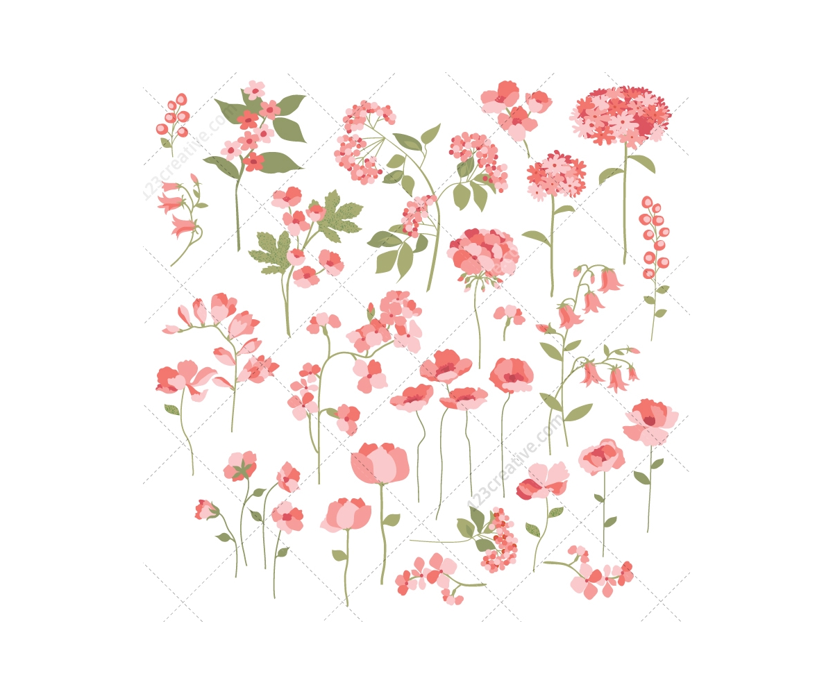 Vector Summer Flower Clip Art Vector Summer Flower Clip Art