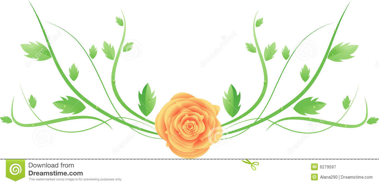 Vector Swirls with Roses