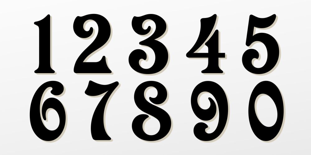 Victorian Fancy Number Fonts Victorian Fancy Number Fonts