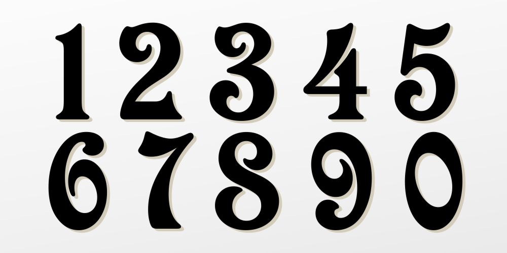 Victorian Fancy Number Fonts