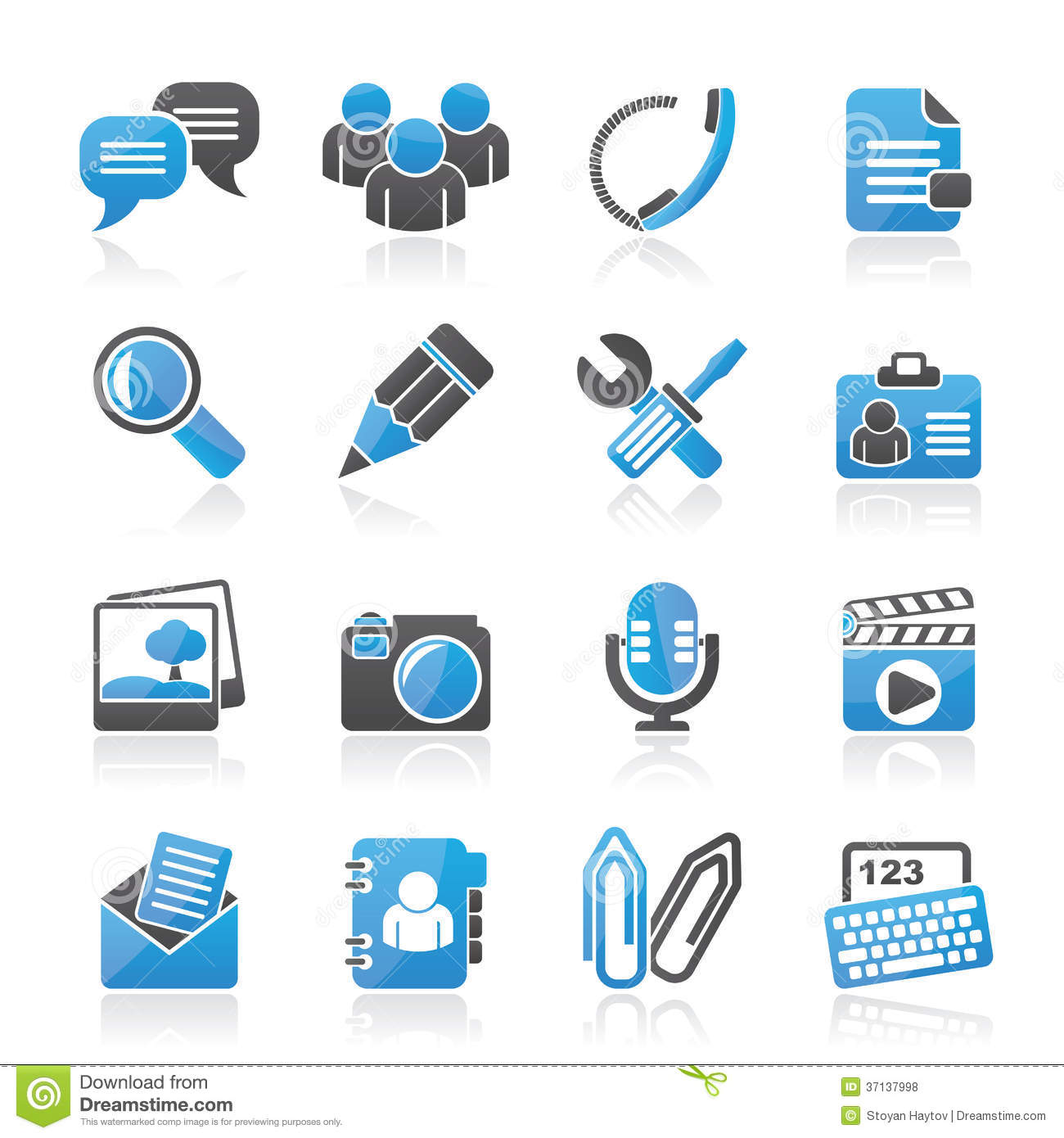 Video Chat Application Icons