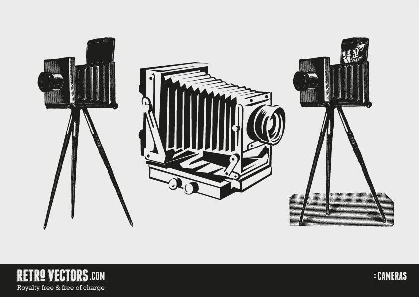 12 Classic Camera Vector Images