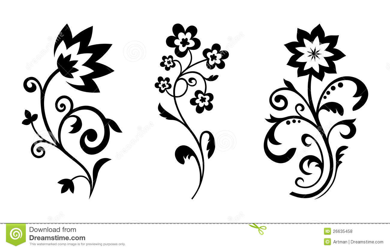 free clip art flower silhouette - photo #48