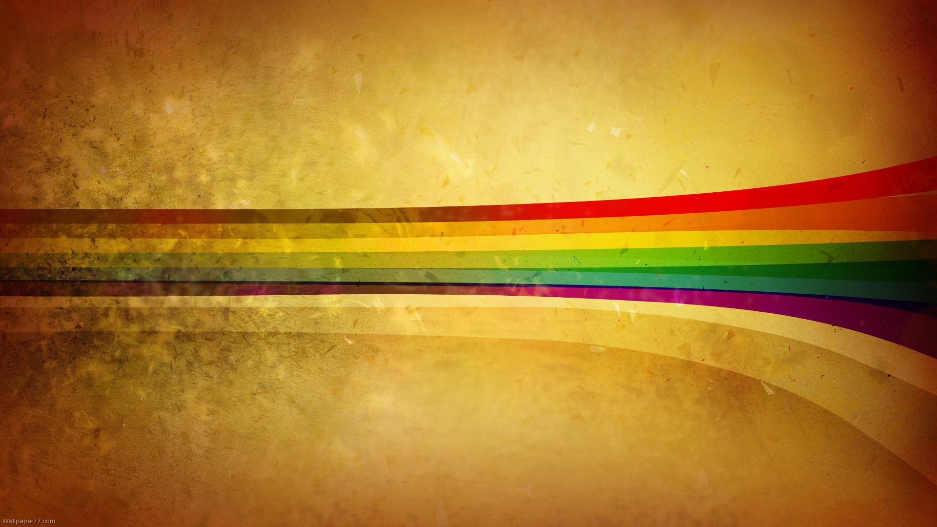 Vintage Retro Rainbow Wallpaper