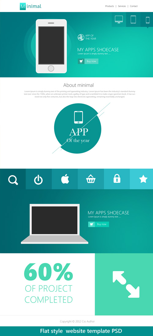 Website Template PSD Free Download