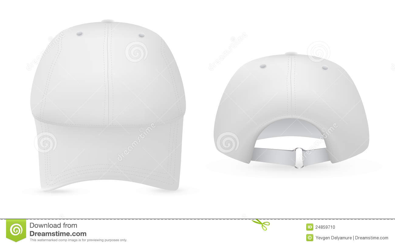 White Baseball Cap Template