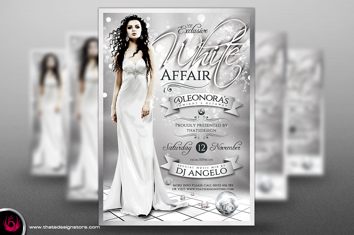 White Party Flyer Template