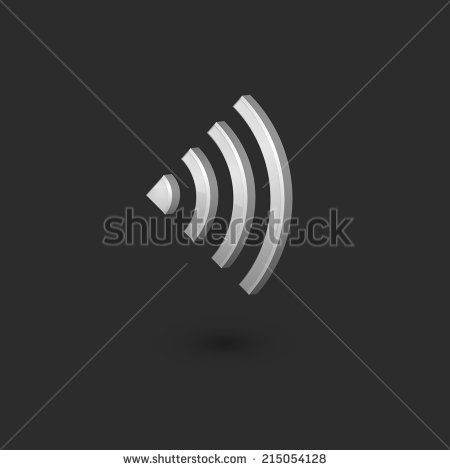 Wi-Fi Signal On Black Background