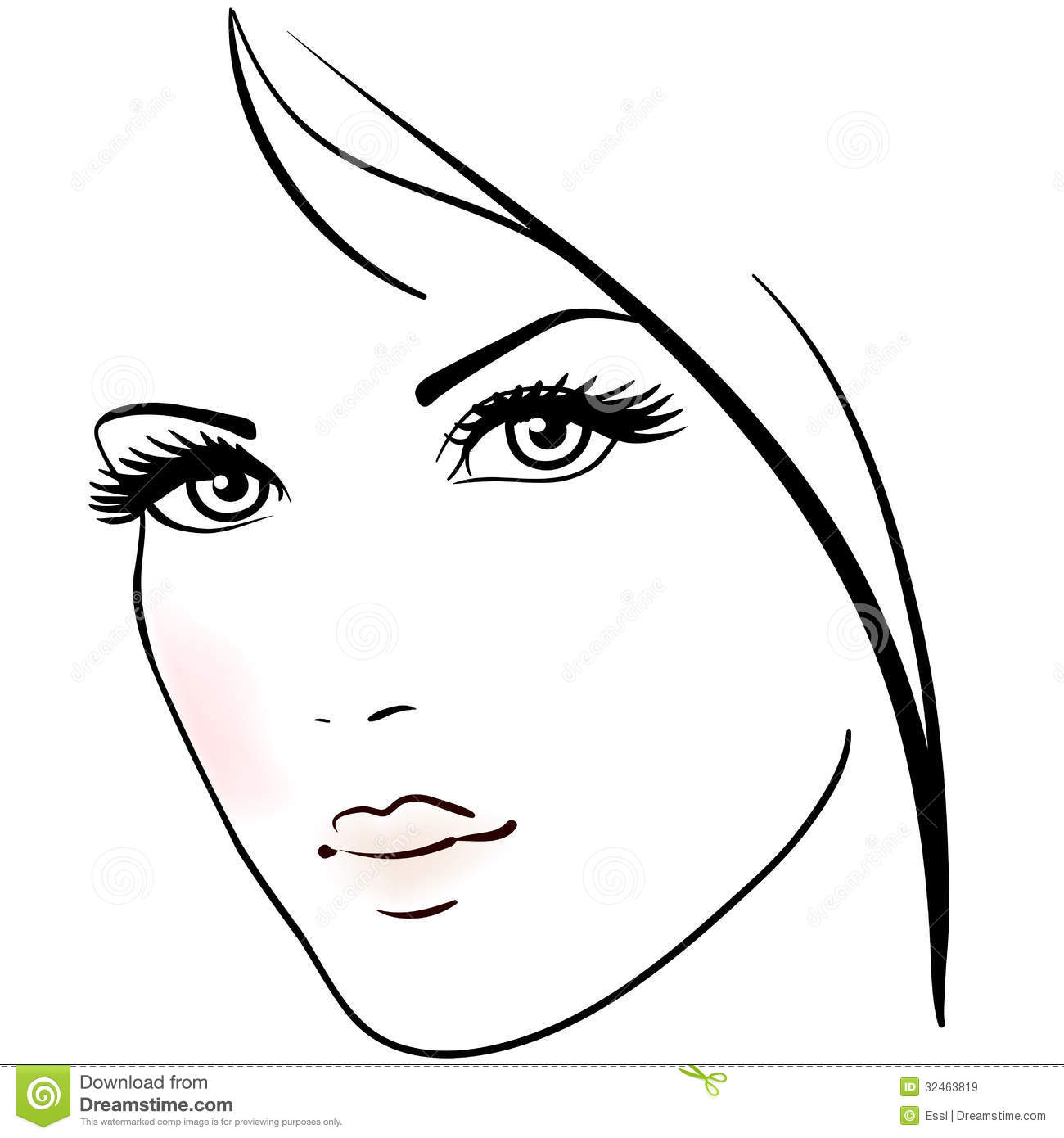 Woman Face Vector Illustration