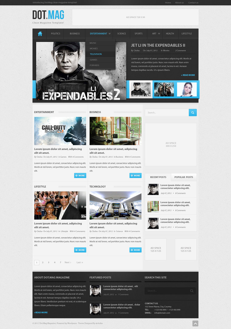 WordPress Magazine Template