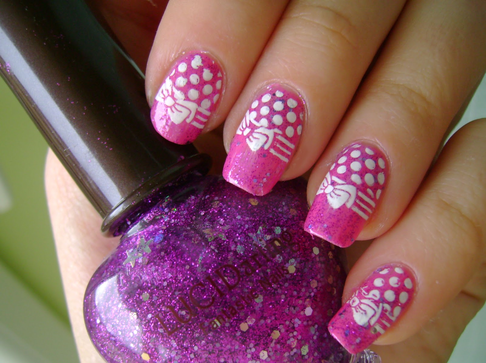 Acrylic Nail Designs with Polka Dots