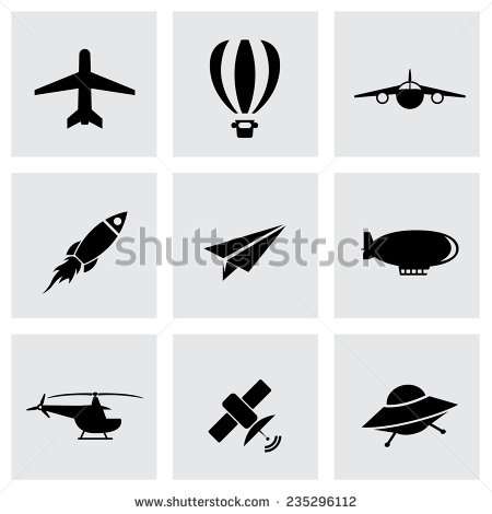 Airplane Clip Art Black and White