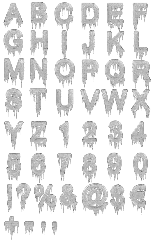 Alphabet Font That Looks Like Icicles Alphabet Font That Looks Like Icicles