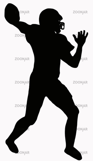 American Football Player Silhouette