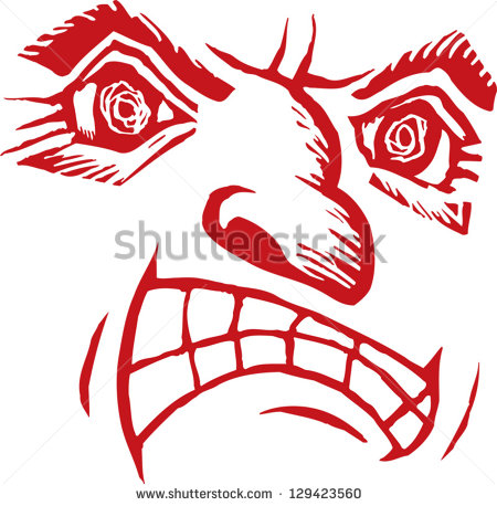 Angry Man Face Illustration