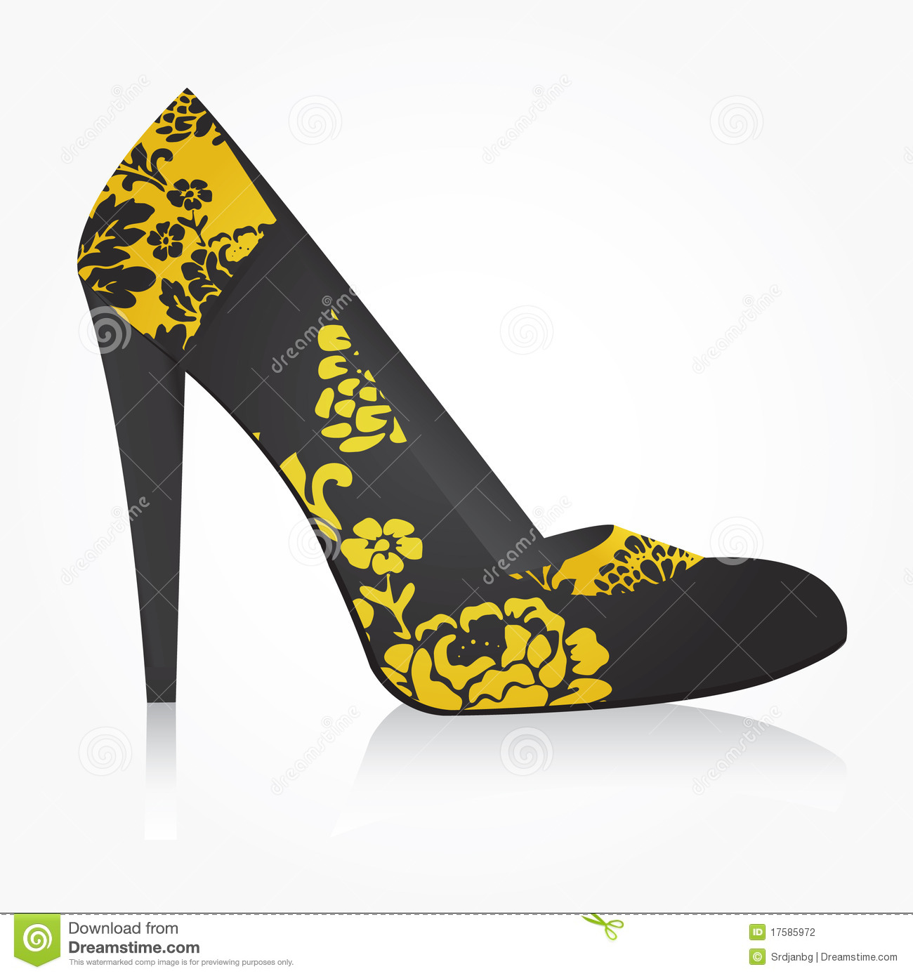 Background Stock Vector Fashion Shoes