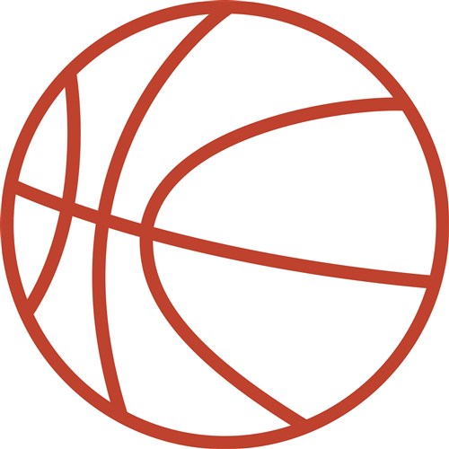 Basketball Outline Vector Art
