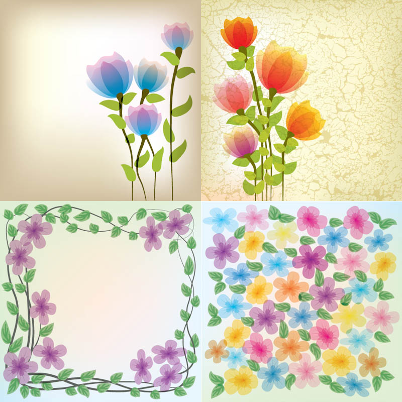 Beautiful Vector Flowers