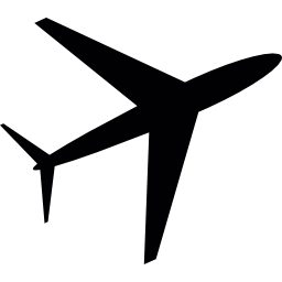 Black Airplane Icon