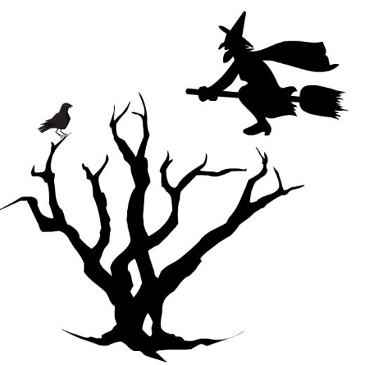 Black and White Halloween Clip Art Free