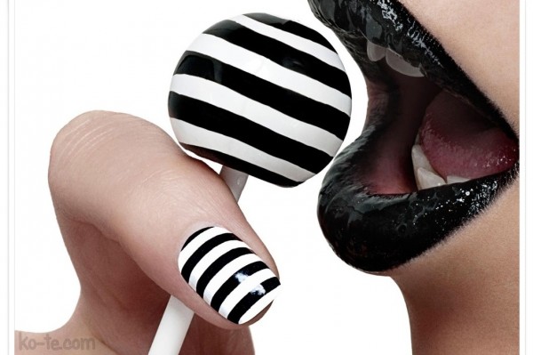 Black and White Nail Art Design Tutorial