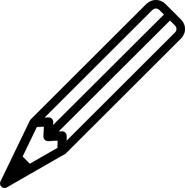 Black and White Pencil Clip Art