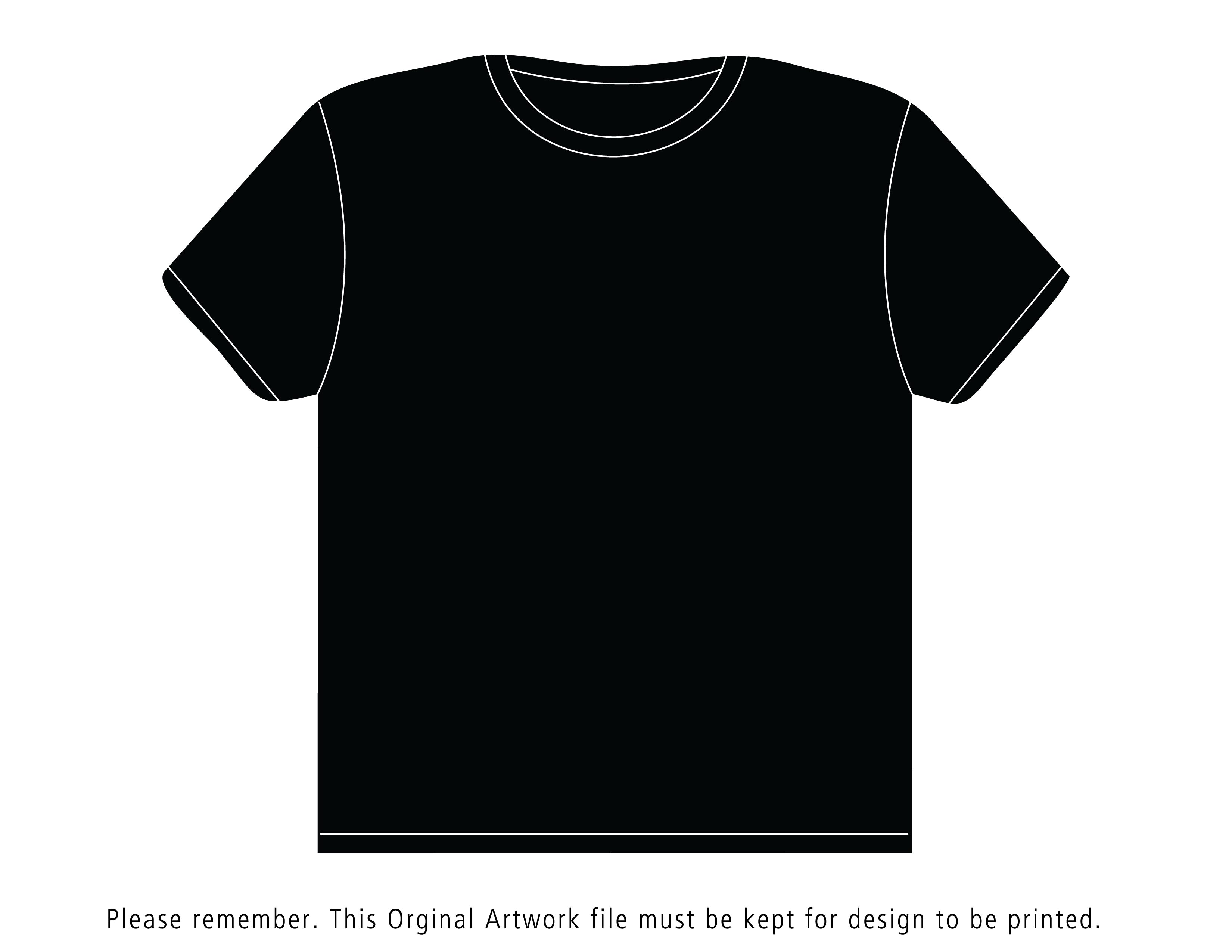 Black T-Shirt Template