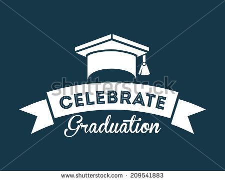 Blue Graduation Hat Illustration