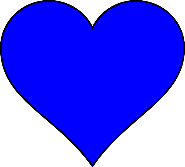 Blue Heart Shape Clip Art