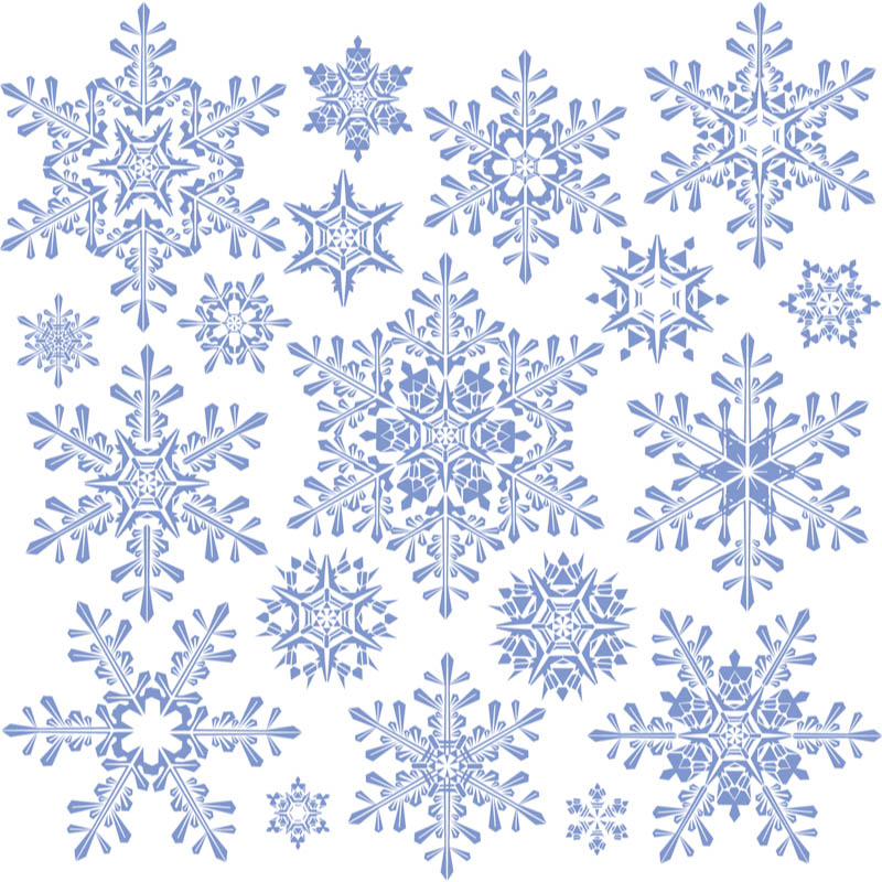Blue Snowflakes Vector