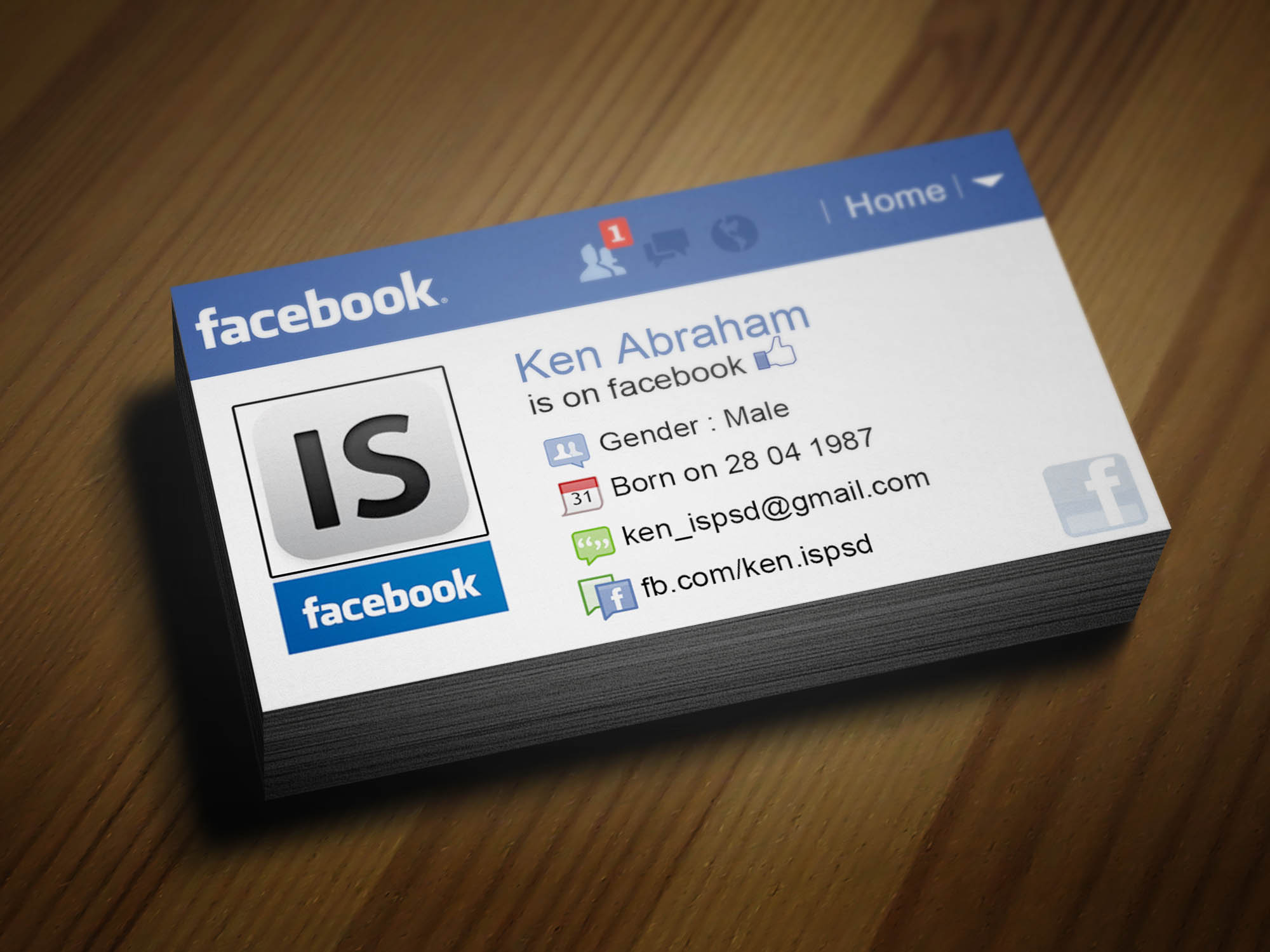 Business Card On Facebook