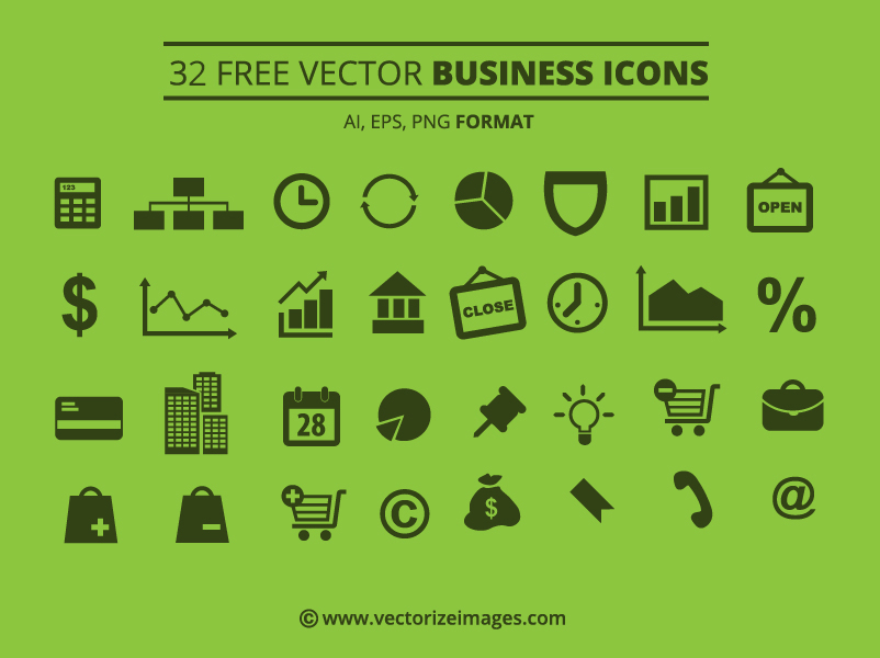 Business Icons Vector Free