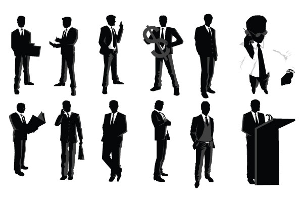 Business People Silhouette Vector Free