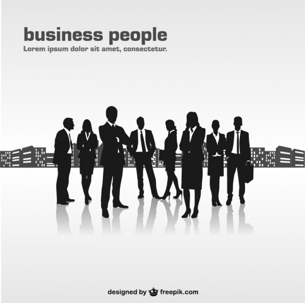 Business People Silhouette Vector Free