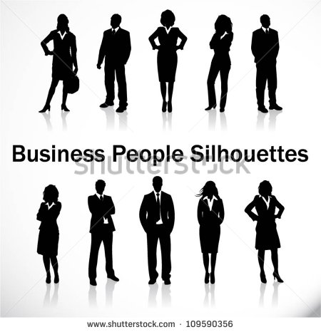 17 Business Silhouette Vector Images