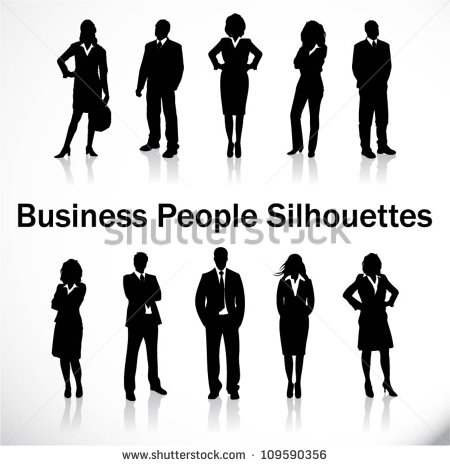 Business People Silhouette Vector