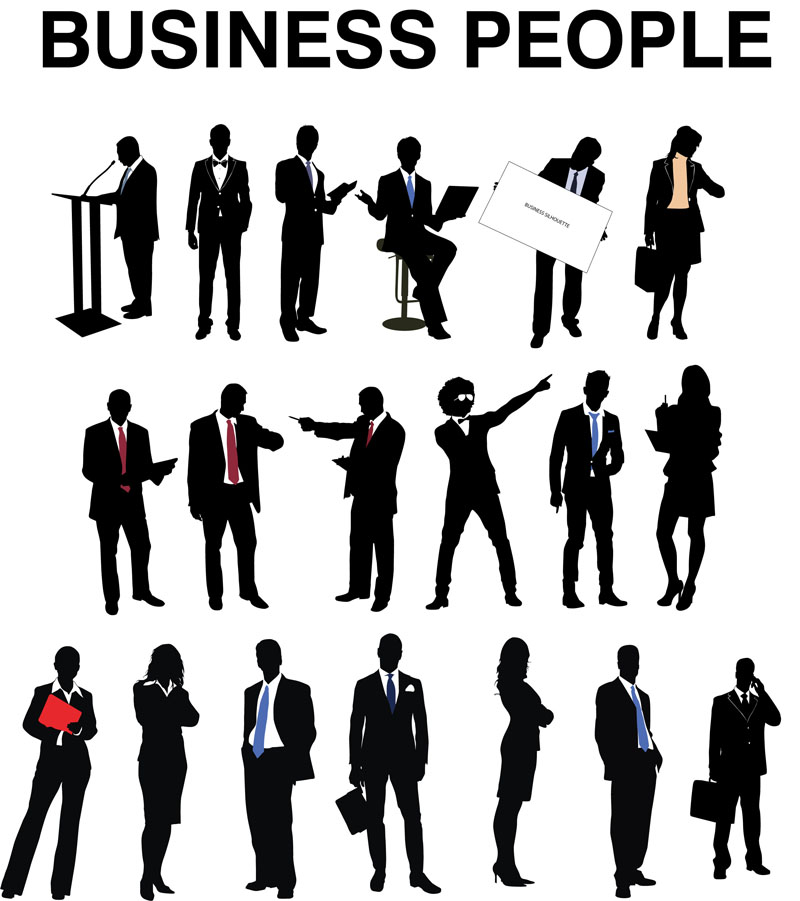 Business People Silhouette Vector