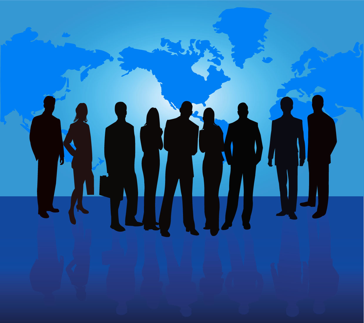 Business People Silhouette Vector