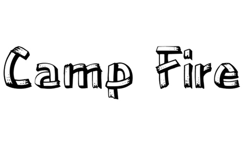 17 Camping Wood Font Images