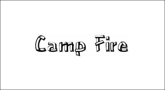 Camp Wood Log Font Letters