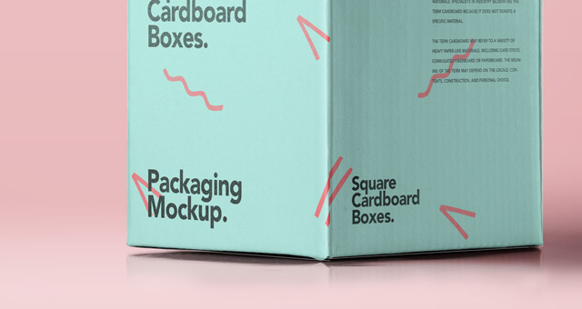 Cardboard Box Mock Up Psd